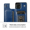 thumbnail image 6 of for Samsung Galaxy A22 5G (Not 4G) Wallet Case with Card Holder,PU Leather Kickstand Card Slots Case Double Magnetic Clasp Durable Shockproof Cover for Samsung Galaxy A22 5G Blue-SK, 6 of 17
