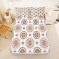 thumbnail image 5 of jejeloiu Earthy Mandala Queen Sheets For Men Women,Boho Print Queen Sheet Sets,Red Blue Beige,4pcs,1 Flat Sheet, 1 Fitted Sheet and 2 Pillowcases, 5 of 6