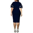 thumbnail image 3 of FASHIONWT Women Plus Size Elegant Print Bridesmaid Midi Evening Party Formal Dress, 3 of 4