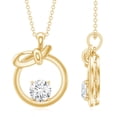 thumbnail image 3 of Rosec Jewels Lab Created Diamond Circle Necklace (1 Ct, 6 MM, EF-VS Grade, with Chain) - Ready to Gift, 10K Yellow Gold, 3 of 6