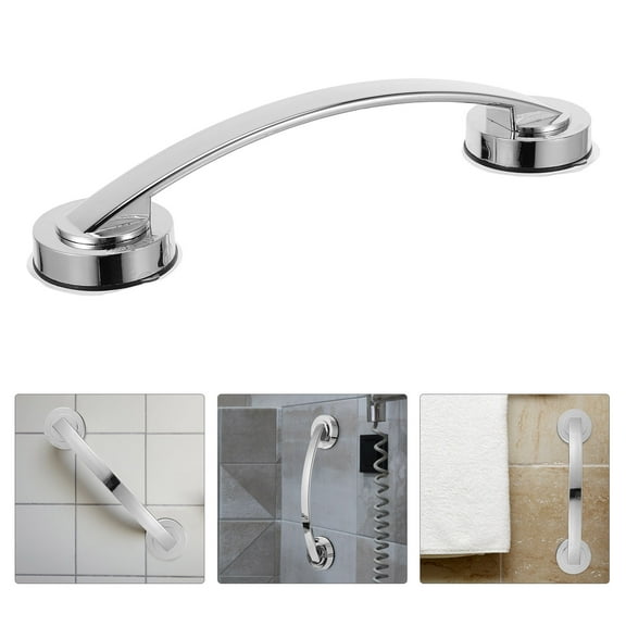 Bathroom Grab Bar,Wall Mounted Bathroom Bathtub Handrail Safety Grab Bar for Old People Bathroom Handle Armrest (Large, Silver)