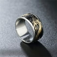 thumbnail image 3 of PAMTIER Men's Stainless Steel 10MM Vintage Chinese Style Animal Dragon Ring Gold Size 9, 3 of 5