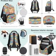 thumbnail image 4 of Bulopur Capybara School Backpack Set of 4 for Kids 17 Inch Water Resistant School Bag with Lunch Box, Pencil Case & Water Bottle Cover Cartoon Backpack for Elementary Ages 9-12, 4 of 7