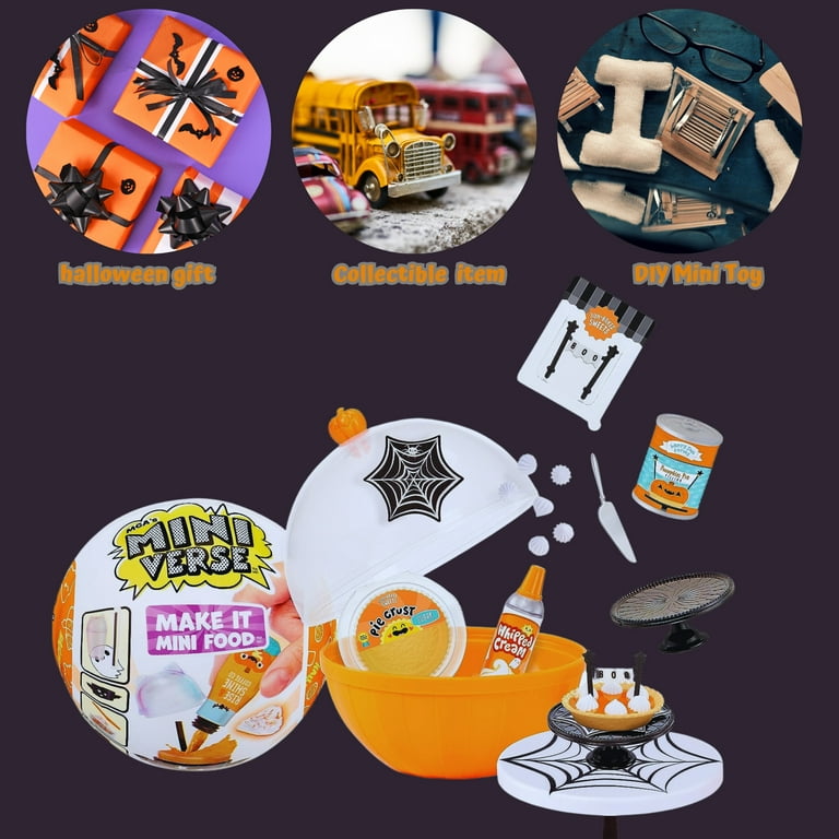 (1) MGA's Miniverse Halloween Series 1: DIY Resin Mini Food Collectibles -  Blind Pack, Non-Edible, Kids Ages 8+ Halloween Trick-or-Treat Party Favors