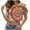 T-Shirt H54-Orange, variant on Women's T Shirt Short Sleeves Cool Street Comfy Casual Vacation Clothes