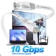 thumbnail image 2 of Cable Ethernet CableGeeker Cat 6 30 m para interiores y exteriores, blanco, 2 of 9