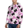 thumbnail image 3 of Wukai Pink Girl Halloween Print Men Hoodies Fleece Sweatshirts Long Sleeve Sweaters Pullover Fall Outfits Winter Clothes-Large, 3 of 7