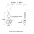 thumbnail image 6 of Rosec Jewels Dangle Pendant Necklace with Certified Moissanite for Women - D-VS1 Quality, 14K White Gold, 6 of 7