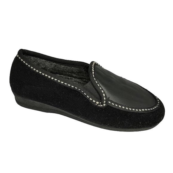 Calzado de ADULTO tipo PANTUFLA color NEGRO Cabrales  121016