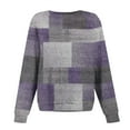 thumbnail image 7 of kytmyeq Women's Sweatshirts Prints Trendy Crewneck Long Sleeve Shirts Color Block Pullover Tops Comfy, 7 of 7