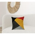 thumbnail image 4 of 20" X 20" Mustard Yellow And Black Geometric Zippered 100% Cotton Throw Pillow, 4 of 5