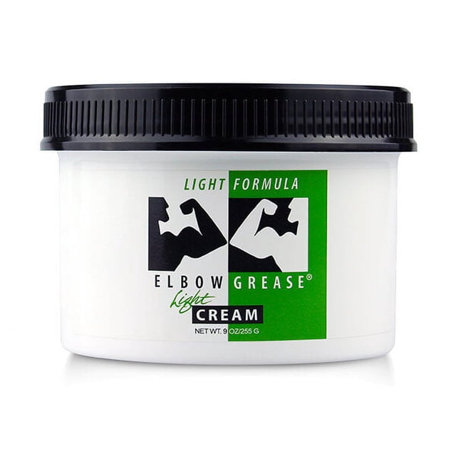 Elbow Grease Light Cream, Oil Based Personal Lubricant, 9 oz Jar