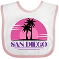 thumbnail image 3 of Inktastic San Diego California Beach Souvenir Girls Baby Bib, 3 of 4