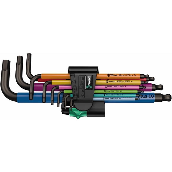 Wera Hex-Plus Color Coded Métrica L-Key Juego de 9 piezas