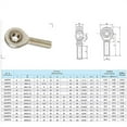 thumbnail image 3 of 1pcs-Inner Hole 5mm to 14mm Male SA T/K PO-SA Right/Left Hand Ball Joint Metric Threaded Rod End Bearing ,Low Friction, 3 of 6