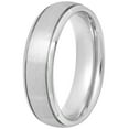 thumbnail image 3 of Brilliance Fine Jewelry Men's Tungsten 6MM Grooved Comfort Fit Wedding Band - Mens Ring, 3 of 5