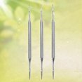 thumbnail image 3 of 3pcs Double Ended Pedicure Blacks File Satin Ingrown Toe Nail Lifter Onychomycosis Paronychia Nail Cleaning Instrument(Silver), 3 of 3