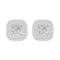 thumbnail image 3 of 1.96 ct Screw-Back Stud Earrings for Women | 5mm Princess Cut Simulated Diamond | 18K White Gold, 3 of 5
