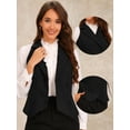 thumbnail image 2 of DARING DIVA Women's Notched Lapel Waistcoat Vest Double Breasted XS Black, 2 of 6
