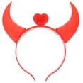 thumbnail image 1 of FELTECHELECTR Diadema con cuernos de diablo parpadeantes y luces LED (rojas), 1 of 7