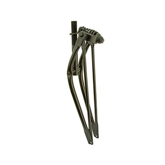 24 inch Classic Straight Spring Fork 1" steerer Black. Bike fork part, bicycle fork part, bike parts, bicycle parts