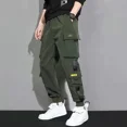 thumbnail image 5 of Pantalones Cargo Apilados Para Hombre Otoño Pantalones Para Hombre Joggers Moda Ajuste Regular Vintage Nailon Suelto Calle Casual Lujo Emo Algodón, 5 of 5