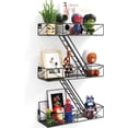 thumbnail image 1 of Fire Escape Shelf Metal Fire Escape Wall Shelves with Baskets New York Action Figurine Display Shelf Unique Rustic Floating Decorative Wall Shelves for Any Room, 1 of 7