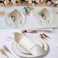 thumbnail image 2 of Beige White Ombre Cloth Napkins, Modern Gradient Abstract Art Washable and Reusable Dinner Napkins Set of 4, Table Napkin for Kitchen Party Birthday Wedding Hotel Housewarming 20"x20", 2 of 8