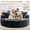 Grey, variant on Oversized Round Lazy Sofa, 71 Inch Diameter Giant Fluffy Rabbit Plush Lounge Couch with Removable Washable Throw Pillows, Compressed Shipment Circular Bean Bag Chair for Living Room Bedroom