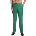 thumbnail image 1 of Concitor Men's Dress Pants Trousers Flat Front Slacks EMERALD GREEN Color 36, 1 of 4