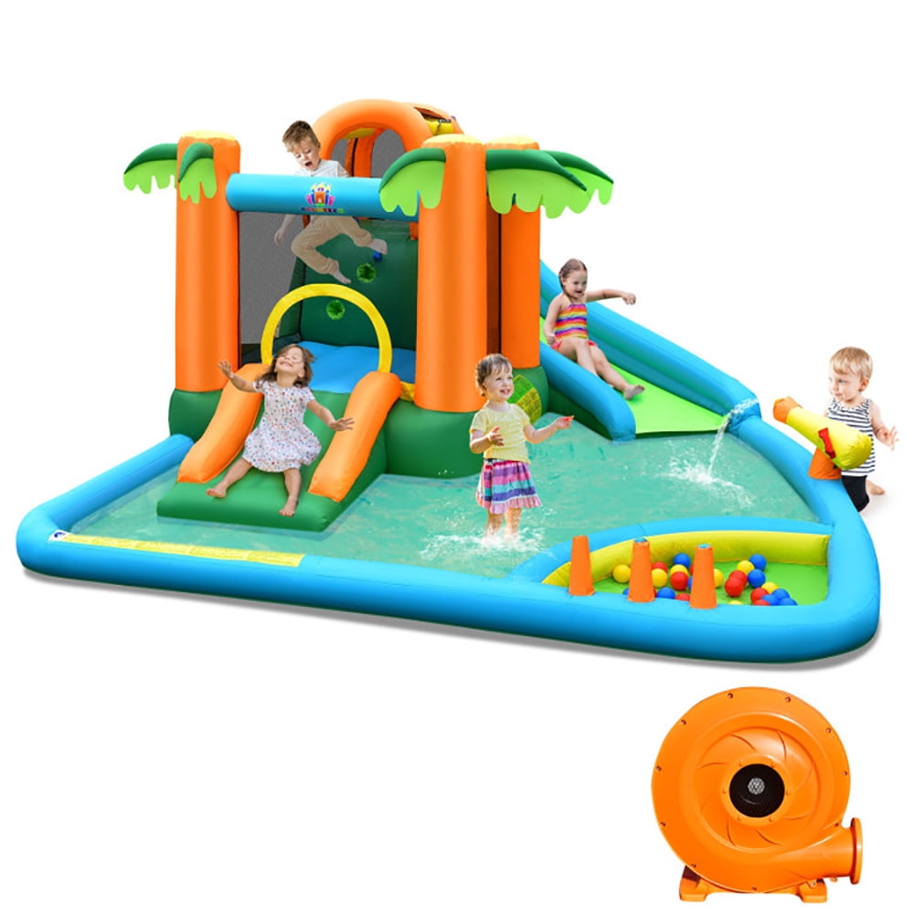Aimee Lii 7-in-1 Inflatable Water Slide Park with 780W Blower, Bounce House Water Slide for Kids 3-10 Aimee Lii 7-in-1 Inflatable Water Slide Park with 780W Blower, Bounce House Water Slide for Kids 3-10