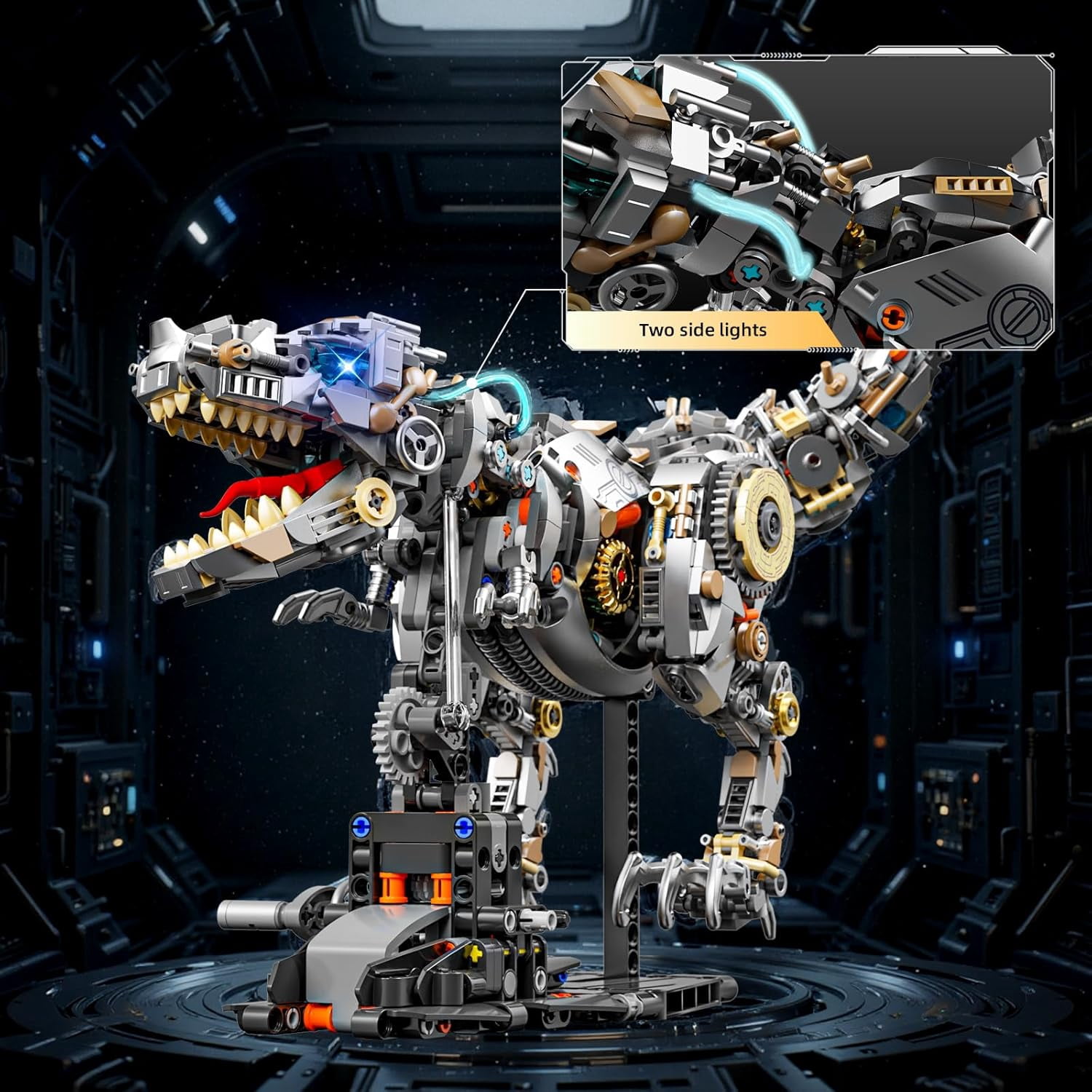 Remocguys Jurassic Semi-Mechanical Indominus Rex Building Sets Compatible with Lego Dinosaur World for Adults Boys 1268PCS