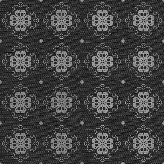 Ahgly Company Machine Washable Indoor Square Transitional Midnight Gray Area Rugs, 8' Square