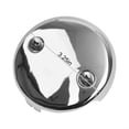 thumbnail image 4 of 2Pcs Two-Hole Bathtub Overflow Drain Cover, 3-1/8" Bathtub Drain Stopper with Screws, Fits Most Standard Bathroom Tub (Black), 4 of 7