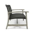 thumbnail image 2 of Camdyn Outdoor Wood and Wicker Loveseat, Mixed Black, Light Gray Wash, 2 of 6