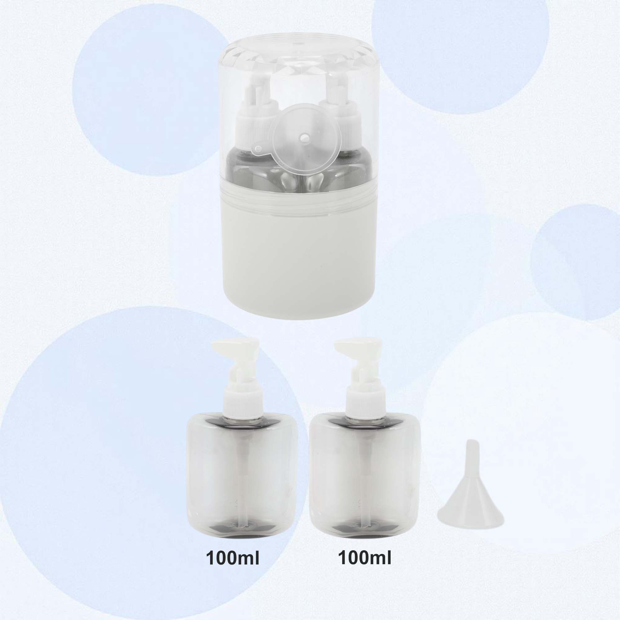 Unique Bargains Portable Travel Container Set 2Pcs for Travel Gray