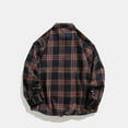thumbnail image 3 of lulshou 2025 Plaid Shirt Men for Man Saving Mens Flannel Shirts Shackets Casual Button Down Long Sleeve Plaid Shirt Lightweight Jackets with Pockets Navy-2XL, 3 of 3