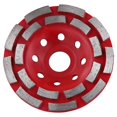 thumbnail image 1 of Diamond Cup Grinder Wheel Double Row Cup Disc for Grinding and Polishing Stone Metal Processing Cutting Wheel 115mm, 1 of 5