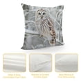 thumbnail image 4 of Orinice Owl Tree Branch Snow Graphic Decorative Cushion Throw Pillow Cover Short Plush Winter Printed on Both Sides 1PC 20x20in, 4 of 5
