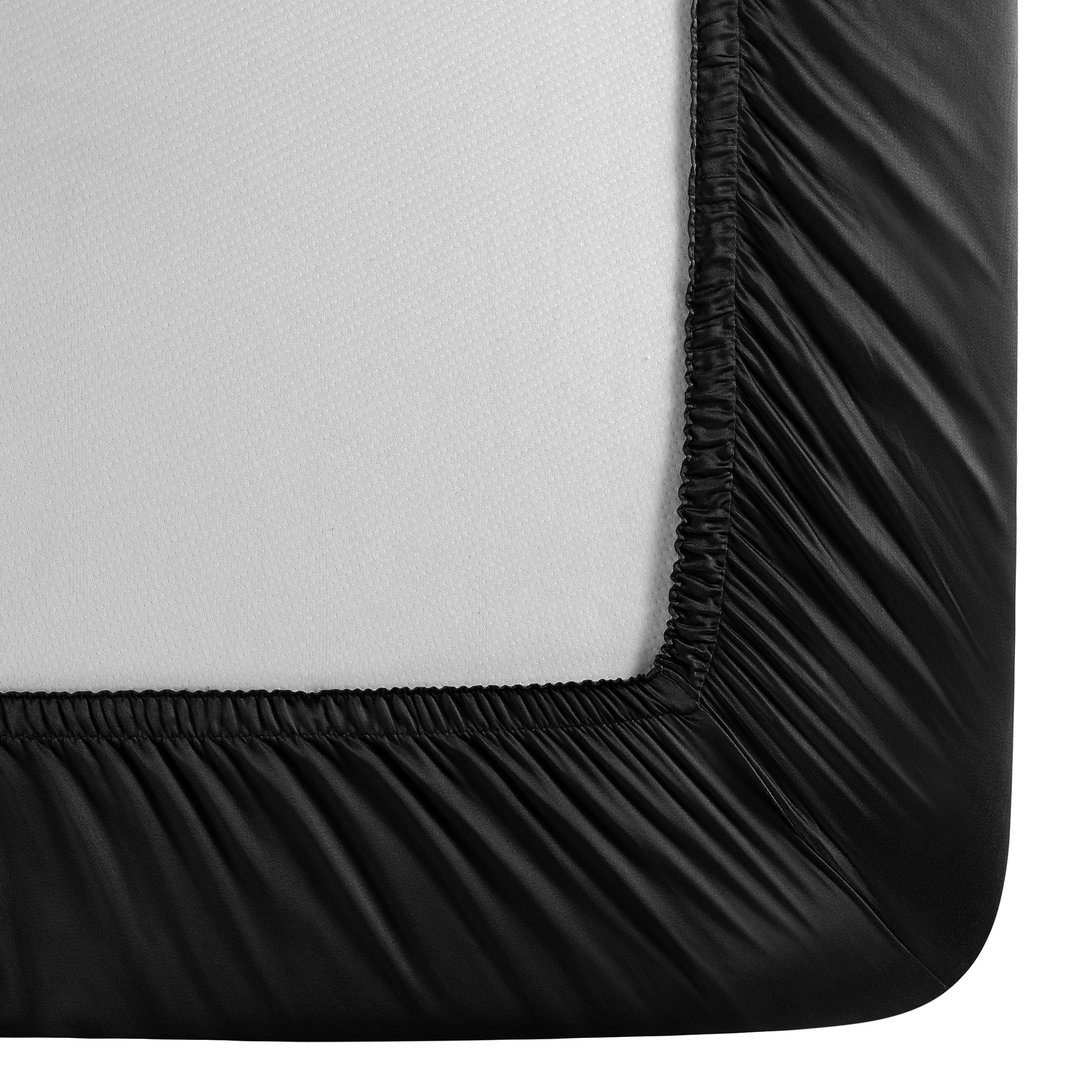 Allswell 4-Piece Soft & Silky Serenity 100% TENCEL™ Bed Sheets Set, Rich Black, Full