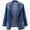 Blue, variant on Denim Jackets for Women,Women Fashion Casual Studded Frayed Tassel Blue Denim Jacket Fringe Rhinestone Jean Coats Blue L