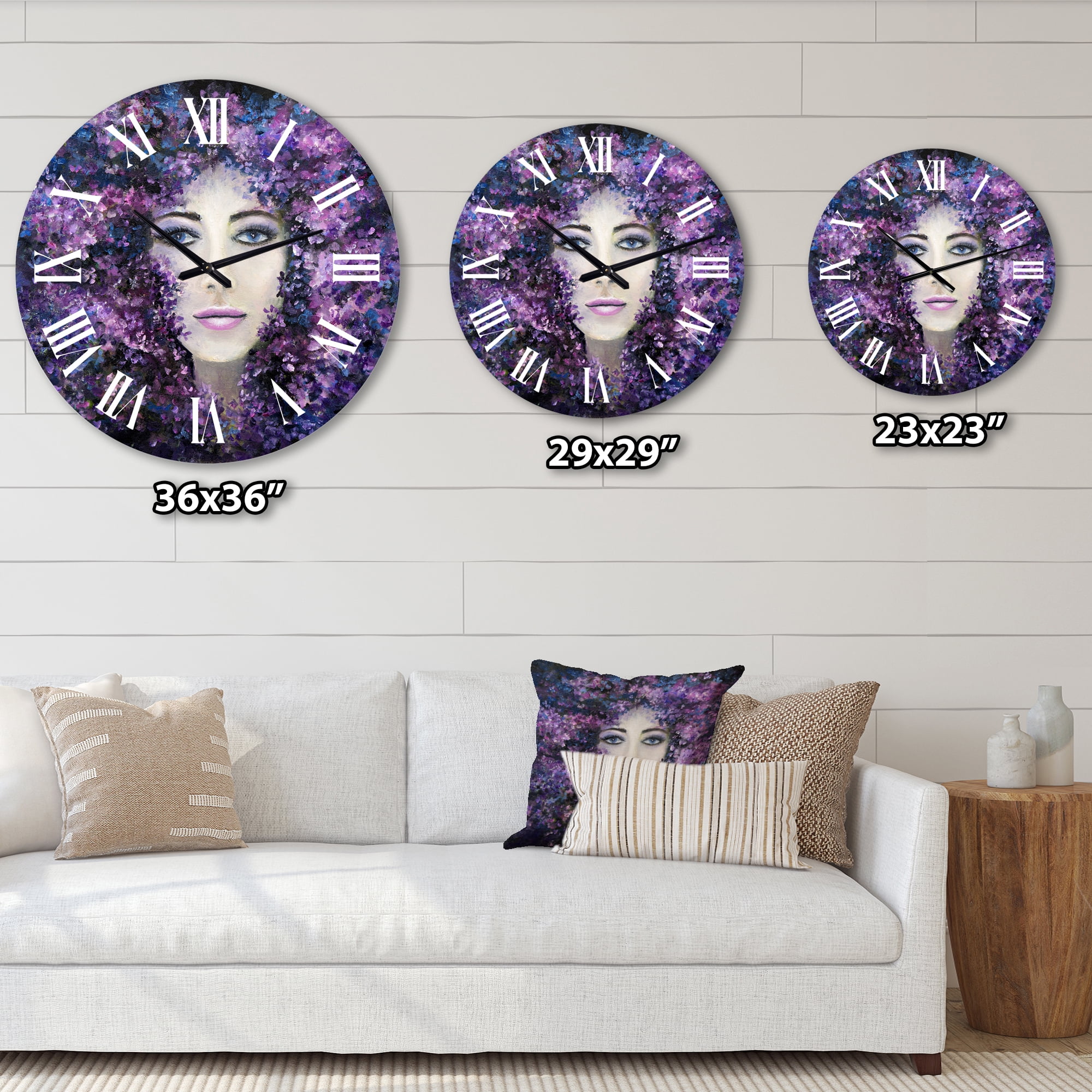 Designart 1 in Modern,Contemporary Wall Clock