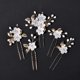 thumbnail image 2 of 13 piezas Accesorios para el Peine de flores de novia Peines de boda Horquillas de novia Tocados de flores de cristal de boda Pinza de pelo de diamantes de imitación Plata + Oro, 2 of 5