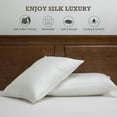 thumbnail image 6 of Mulberry Silk Pillowcases 2 , Grade 6A ClimaSilk(TM) Silk Pillow Cases, Both Sides, 600 Thread Count, with  Zipper (20"x26" Standard, White), 6 of 6