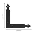 thumbnail image 2 of Shisuyan Barn Door Corner Bracket Carbon Steel 4Pcs 5x5x0.1In, 2 of 8