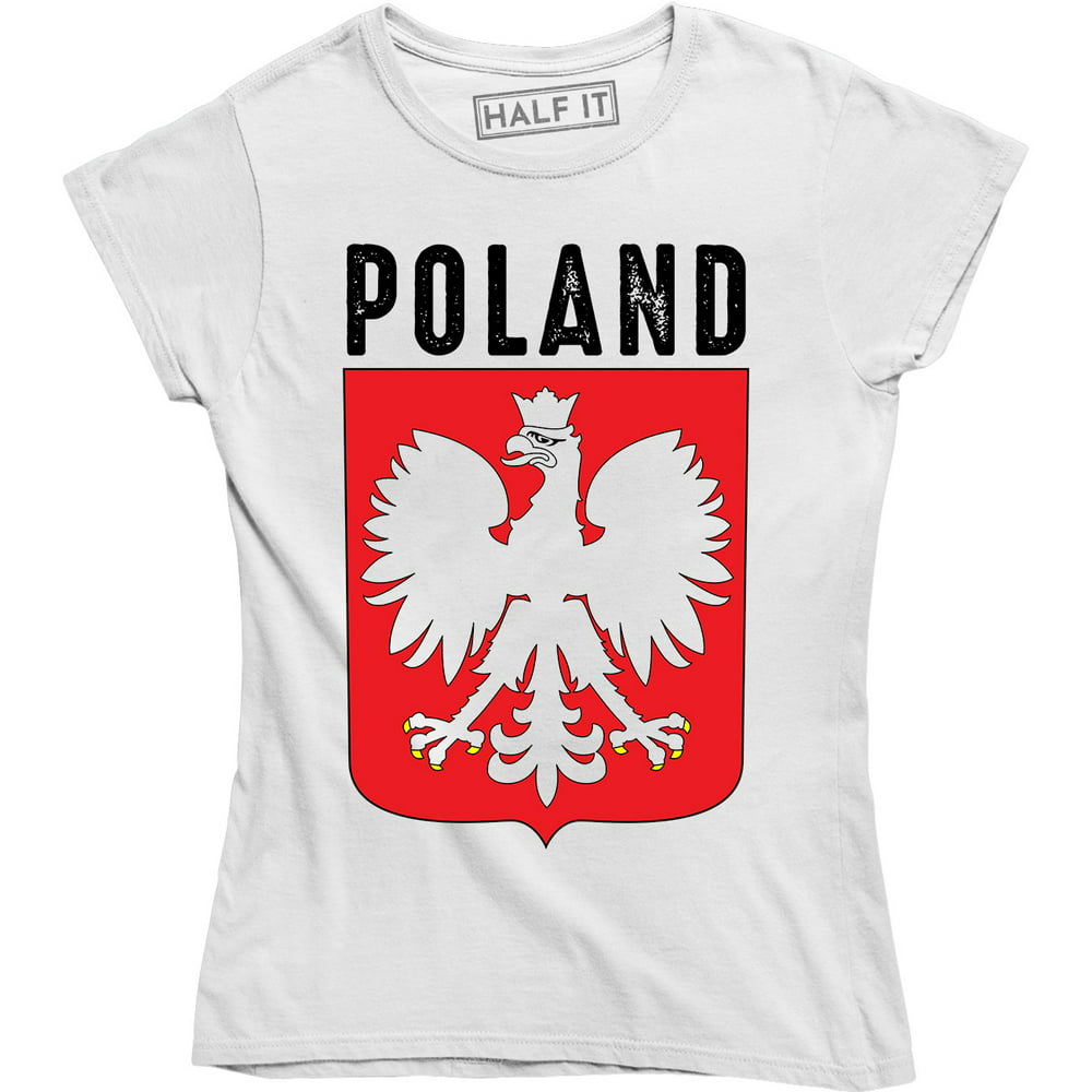 Half It - Poland Polska Polish Football Country Flag Motif Women's T ...