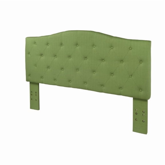 Furniture of America Saira Twin Fabric Tufted Headboard in Green