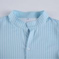 thumbnail image 5 of XIAOCHA Striped Print Button-Up Shirt For Women Short Sleeve Oktoberfest Casual Daily Top, 5 of 8
