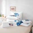 thumbnail image 6 of Feelyou Romantic Blue Rose Bedding Comforter Set 7pcs, Modern Fashion King Bedding Sets, 6 of 8