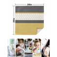 thumbnail image 4 of Yellow Morocco Cloth Napkins Set of 6 Reusable Dinner Napkins, Geometric Grey Stripes Modern Cocktail Napkin Washable Table Napkins for Wedding/Holiday Party/Baby Shower 20"x20", 4 of 7